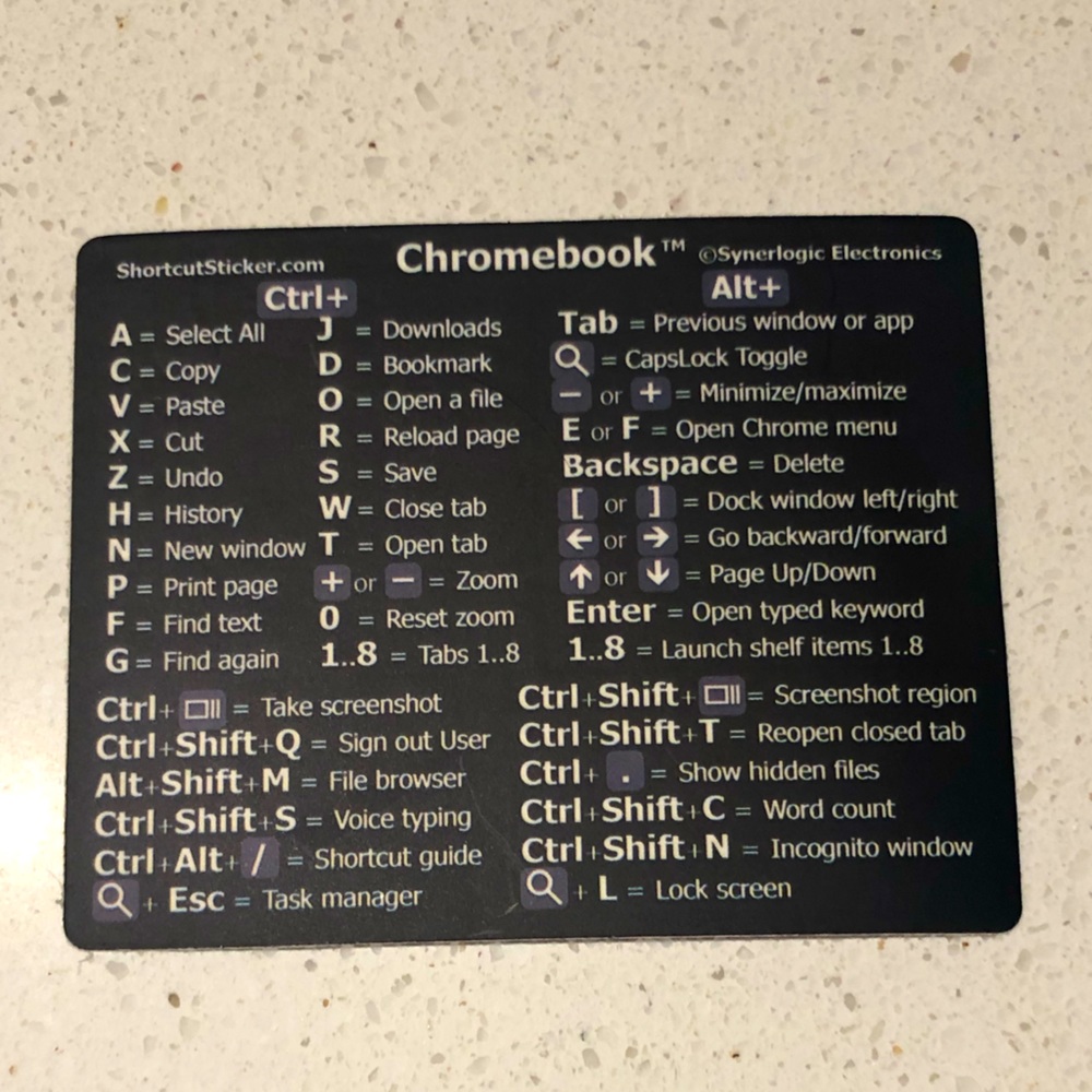 NWT - Computer Chromebook Shortcut Decal Stickers (Bundle Option to Save)